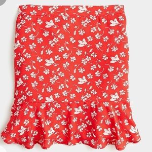 Ruffle-Hem Mini Skirt